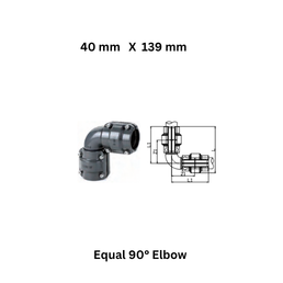 AirPipe Equal 90° Elbow - 40 mm X 139 mm