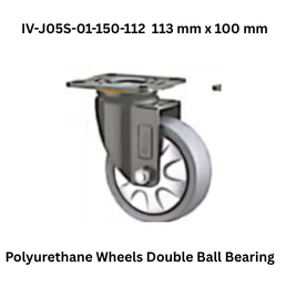 Supo Polyurethane Wheels Double Ball Bearing IV-J05S-01-150-112 113 mm x 100 mm