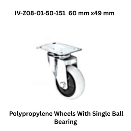 Supo Polypropylene Wheels With Single Ball Bearing IV-Z08-01-50-151 60 mm x49 mm