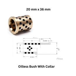 Oilless Bush With Collar - 20 mm x 36 mm