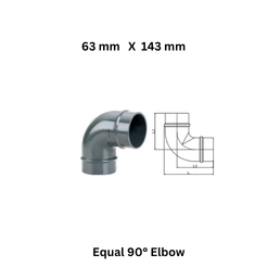 AirPipe Equal 90° Elbow - 63 mm X 143 mm