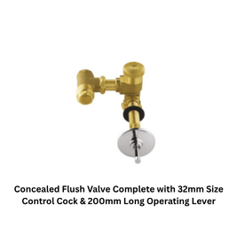 Jaquar Concealed Flush Valve Complete with 32mm Size Control Cock & 200mm Long Operating Lever