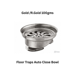 Simtex SS304 Floor Traps Auto Close Bowl Gold /R.Gold 100gms