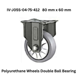 Supo Polyurethane Wheels Double Ball Bearing IV-J05S-04-75-412 80 mm x 60 mm