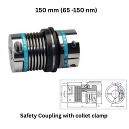 KBK Safety Coupling with collet clamp - 150 mm (65 -150 nm)
