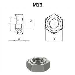 Precise DIN 929 Hexagon Weld Nuts - M16
