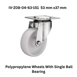 Supo Polypropylene Wheels With Single Ball Bearing IV-Z08-04-63-151 53 mm x37 mm