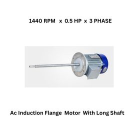 Sumit Engineering Works Ac Induction Flange Motor With Long Shaft - 1440 RPM x 0.5 HP x 3 PHASE