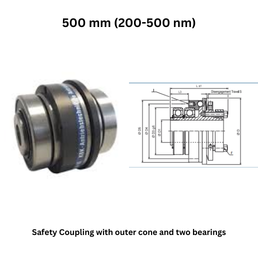 KBK Safety Coupling with outer cone and two bearings - 500 mm (200-500 nm)