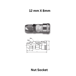 AirPipe Nut Socket - 12 mm X 8mm