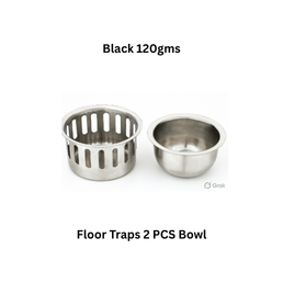 Simtex SS304 Floor Traps 2 PCS Bowl Black 120gms