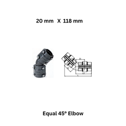 AirPipe Equal 45° Elbow - 20 mm X 118 mm