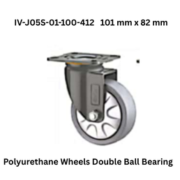 Supo Polyurethane Wheels Double Ball Bearing IV-J05S-01-100-412 101 mm x 82 mm