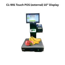 Clonet Label /Receipt Printing Scales ECR / Billing Terminals CL-991 Touch POS (external) 10" Display