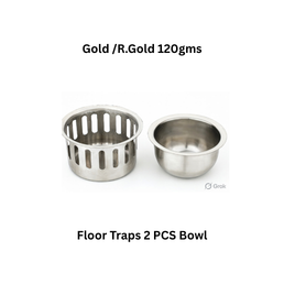 Simtex SS304 Floor Traps 2 PCS Bowl Gold /R.Gold 120gms