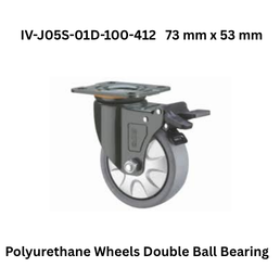 Supo Polyurethane Wheels Double Ball Bearing IV-J05S-01D-100-412 73 mm x 53 mm