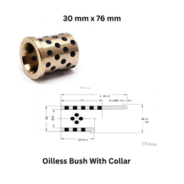 Oilless Bush With Collar - 30 mm x 76 mm