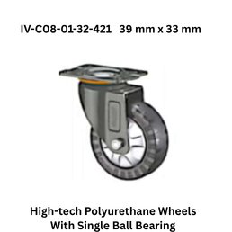 Supo High-tech Polyurethane Wheels With Single Ball Bearing IV-C08-04-32-421 30 mm x24 mm