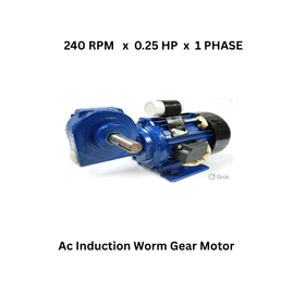 Sumit Engineering Works Ac Induction Worm Gear Motor - 240 RPM x 0.25 HP x 1 PHASE