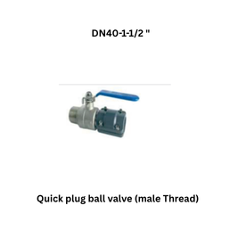 AirPipe Quick plug ball valve (male Thread) - DN40-1-1/2 "