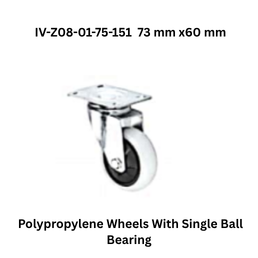 Supo Polypropylene Wheels With Single Ball Bearing IV-Z08-01-75-151 73 mm x60 mm