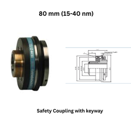 KBK Safety Coupling with keyway - 80 mm (15-40 nm)
