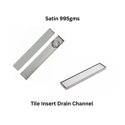 Simtex SS304 Tile Insert Drain Channel Satin 995gms