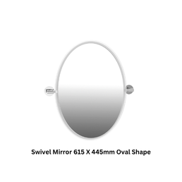 Jaquar Swivel Mirror 615 X 445mm Oval Shape