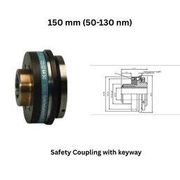 KBK Safety Coupling with keyway - 150 mm (50-130 nm)