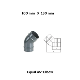 AirPipe Equal 45° Elbow - 100 mm X 180 mm