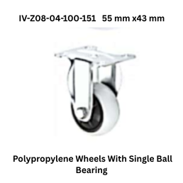 Supo Polypropylene Wheels With Single Ball Bearing IV-Z08-04-100-151 55 mm x43 mm