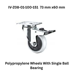 Supo Polypropylene Wheels With Single Ball Bearing IV-Z08-01-100-151 73 mm x60 mm