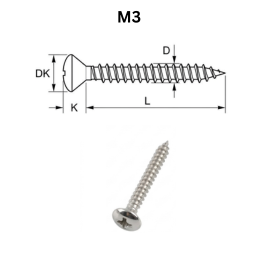 Precise Ovalc Head Chipboard Screws - M3.0 - Stainless Steel