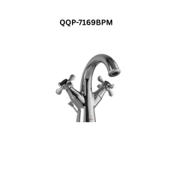 Jaquar Central Hole Basin Mixer with Popup Waste System with 450mm Long Braided Hoses