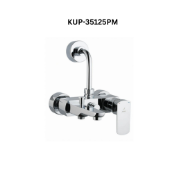 Jaquar Single Lever Wall Mixer 3-in-1 System with Provision for both Hand Shower and Overhead Shower Complete with 115mm Long Bend Pipe, Connecting Legs & Wall Flange (without Hand & Overhead Shower)