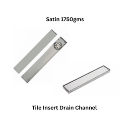Simtex SS304 Tile Insert Drain Channel Satin 1750gms