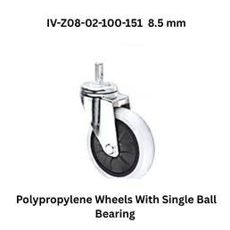 Supo Polypropylene Wheels With Single Ball Bearing IV-Z08-02-100-151 8.5 mm