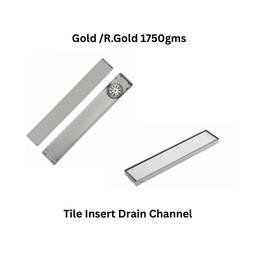 Simtex SS304 Tile Insert Drain Channel Gold /R.Gold 1750gms