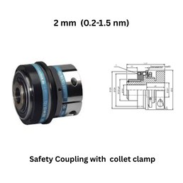 KBK Safety Coupling with collet clamp - 2 mm (0.2-1.5 nm)