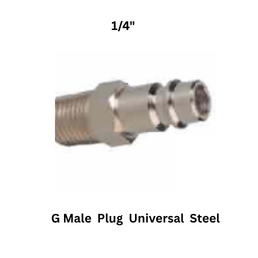 Kaymo G Male Plug Universal Steel (German Type) 1/4"