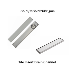 Simtex SS304 Tile Insert Drain Channel Gold /R.Gold 2600gms