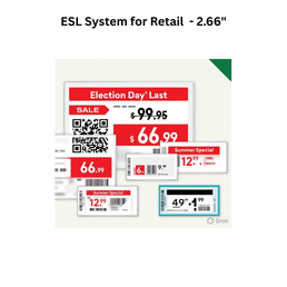 Clonet Point of Sales / Kiosk / Printers Scanners / Digital Signage ESL System for Retail- 2.66"