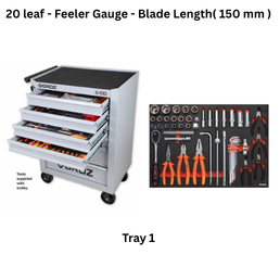 Groz Automotive Tools Kit Tray 1 - 20 leaf - Feeler Gauge - Blade Length( 150 mm )