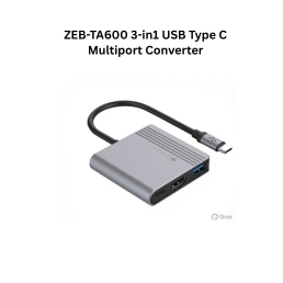 Zebronics TA600 3-in1 USB Type C Multiport Converter