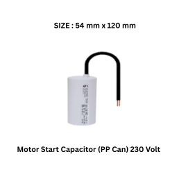 Electrotech Integrators Motor Start Capacitor (PP Can) 230 Volt - 54 mm x120 mm