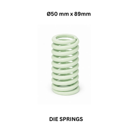 Die Springs Light Green - Ø50 mm x 89 mm