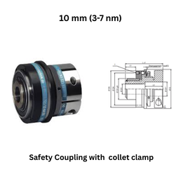 KBK Safety Coupling with collet clamp - 10 mm (3-7 nm)