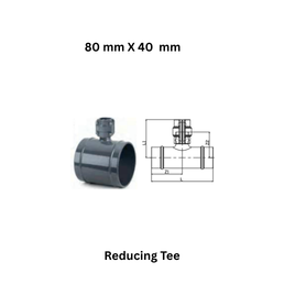 AirPipe Reducing Tee - 80 mm X 40 mm
