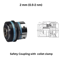 KBK Safety Coupling with collet clamp - 2 mm (0.5-2 nm)