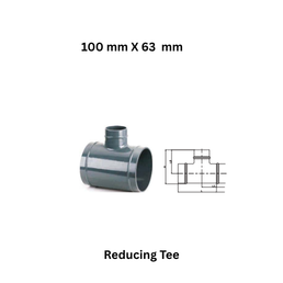 AirPipe Reducing Tee - 100 mm X 63 mm